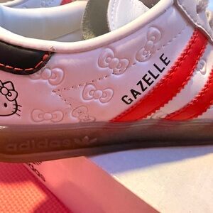 Adidas Gazelle Shoes - White and Red